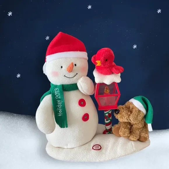 2013 Hallmark Jingle Pals Animated Merry Carolers Trio Snowman Bird Dog Tested! - Picture 2 of 5